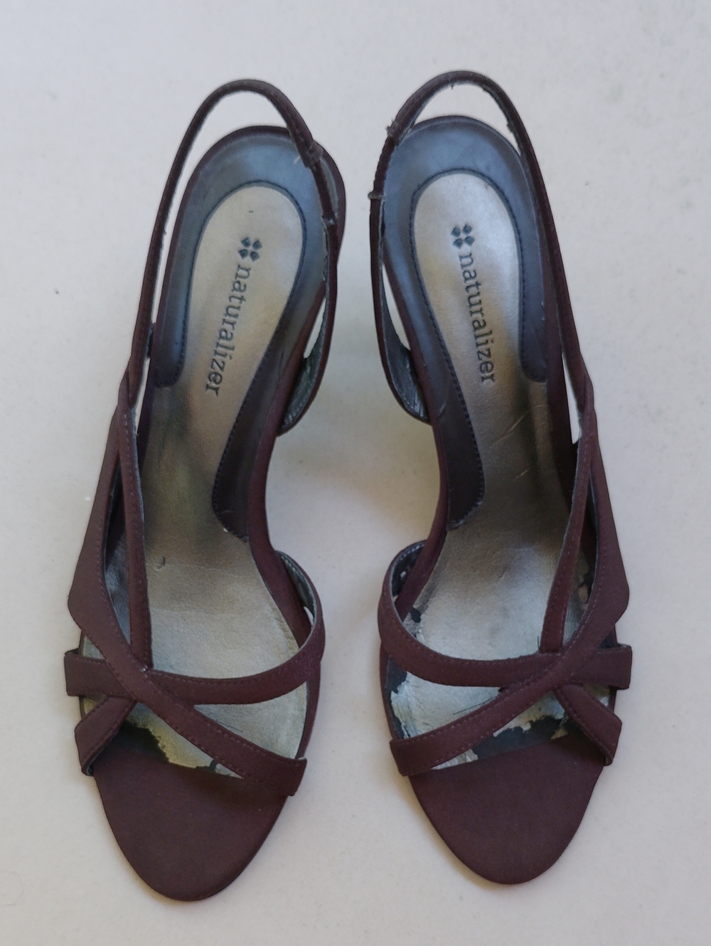 Naturalizer Chocolate Brown Strappy Slingback Heels